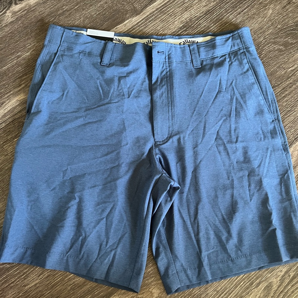 Callaway Blue Flat Front Shorts